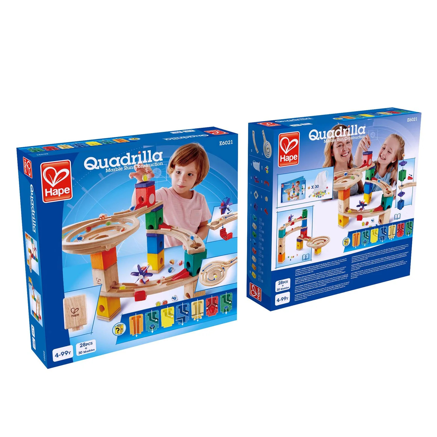 Hape Quadrilla Race to The Finish Marble Run Block Set for Kids 4 and Up - Walmart.com | Walmart (US)