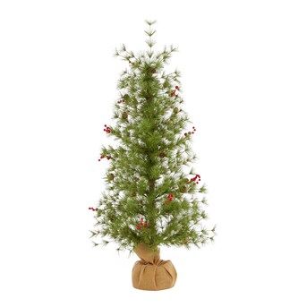 Holiday Living  4-ft Cashmere Pine Traditional Slim Artificial Christmas Tree | Lowe's
