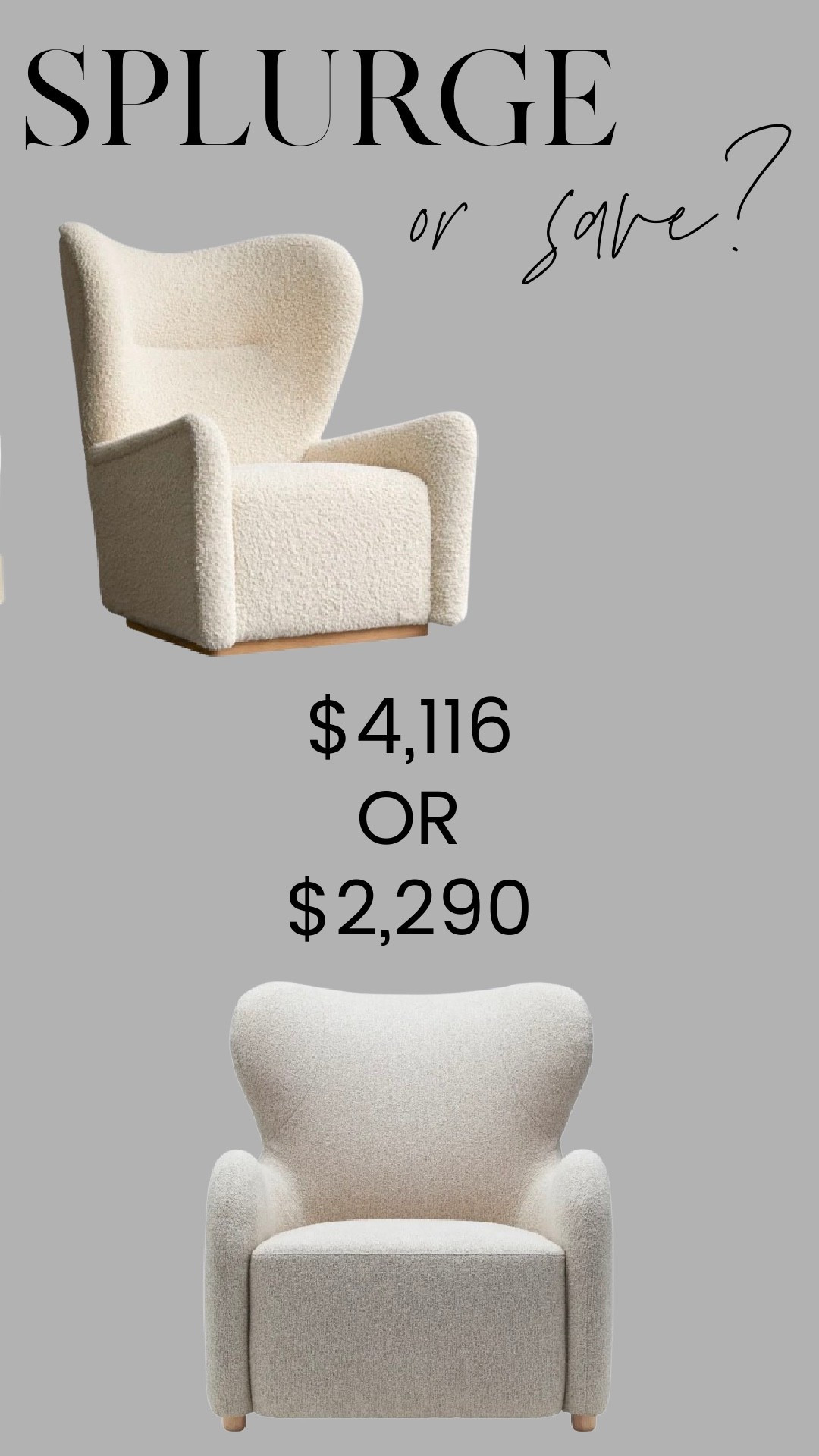 Splurge or save?
Same cozy silhouette and texture, very different price points. Both deliver that soft, sculptural look — it just comes down to budget.

#LTKHome