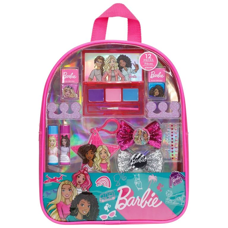 Barbie - Townley Girl Backpack Cosmetic Makeup Set for Girls, Ages 3+ | Walmart (US)