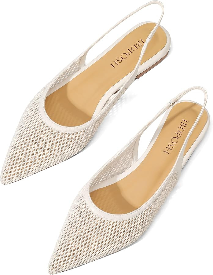 Slingback Flats for Women Stylish Pointed Toe Design with Comfortable Mesh Material for Breathabl... | Amazon (US)