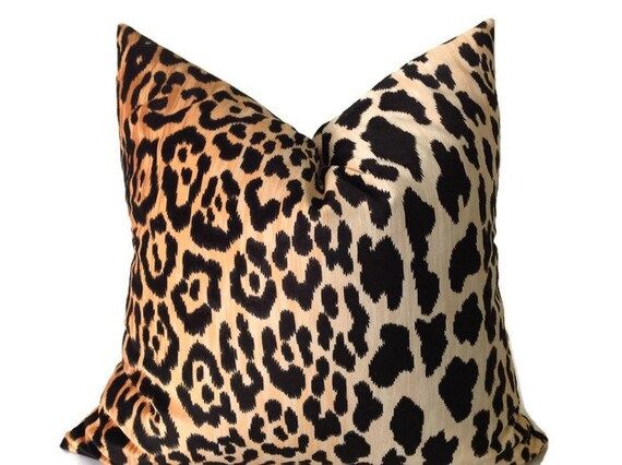 Leopard Velvet Pillow, Velvet Pillow, Throw Pillow, Cheetah Pillows, Decorative Pillow Cover, Brown, | Etsy (US)