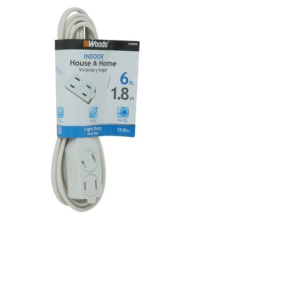 Woods 6' Extension Cords White | Target