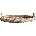 Creative Co-Op Round Braided Bankuan Tray with Handles | Amazon (US)