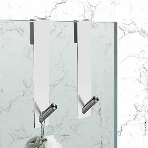 Extended Shower Door Hooks 2pcs, Silver Bathroom Door Hook, for Bathroom Frameless Glass Shower D... | Amazon (CA)