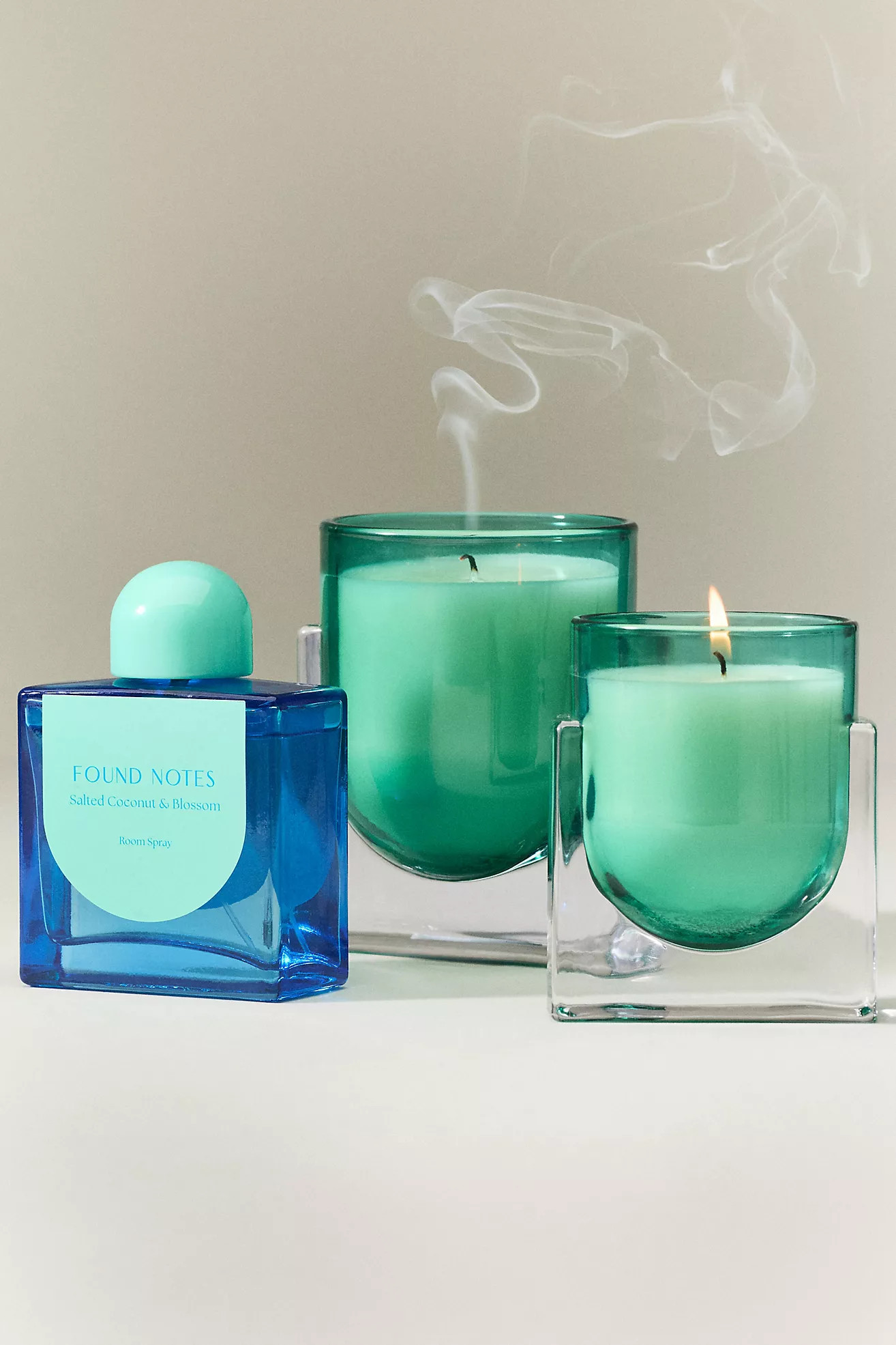 Found Notes Fresh Salted Coconut & Blossom Boxed Glass Candle | Anthropologie (US)