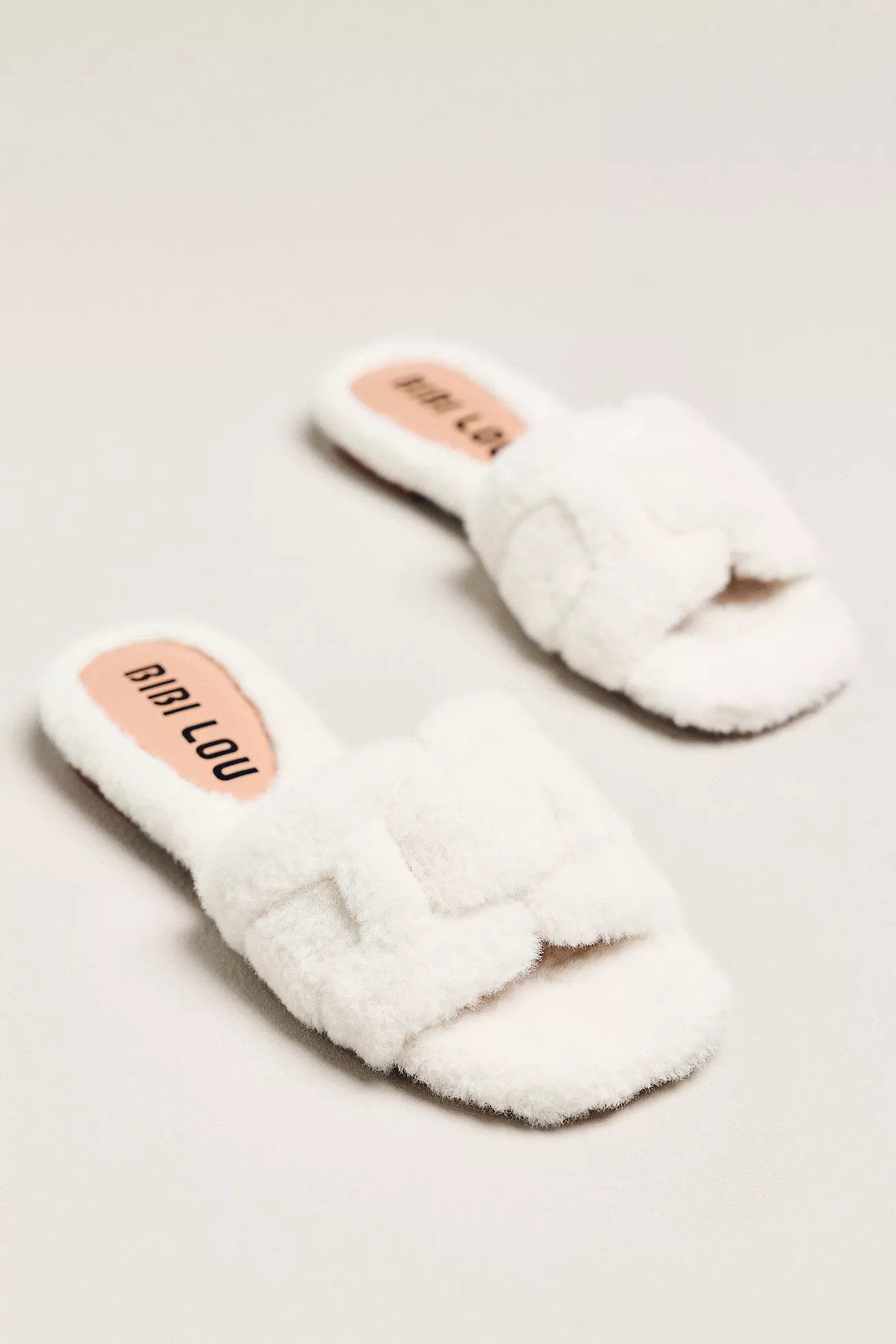 Bibi Lou Fluffy Holly Slides | Anthropologie (US)