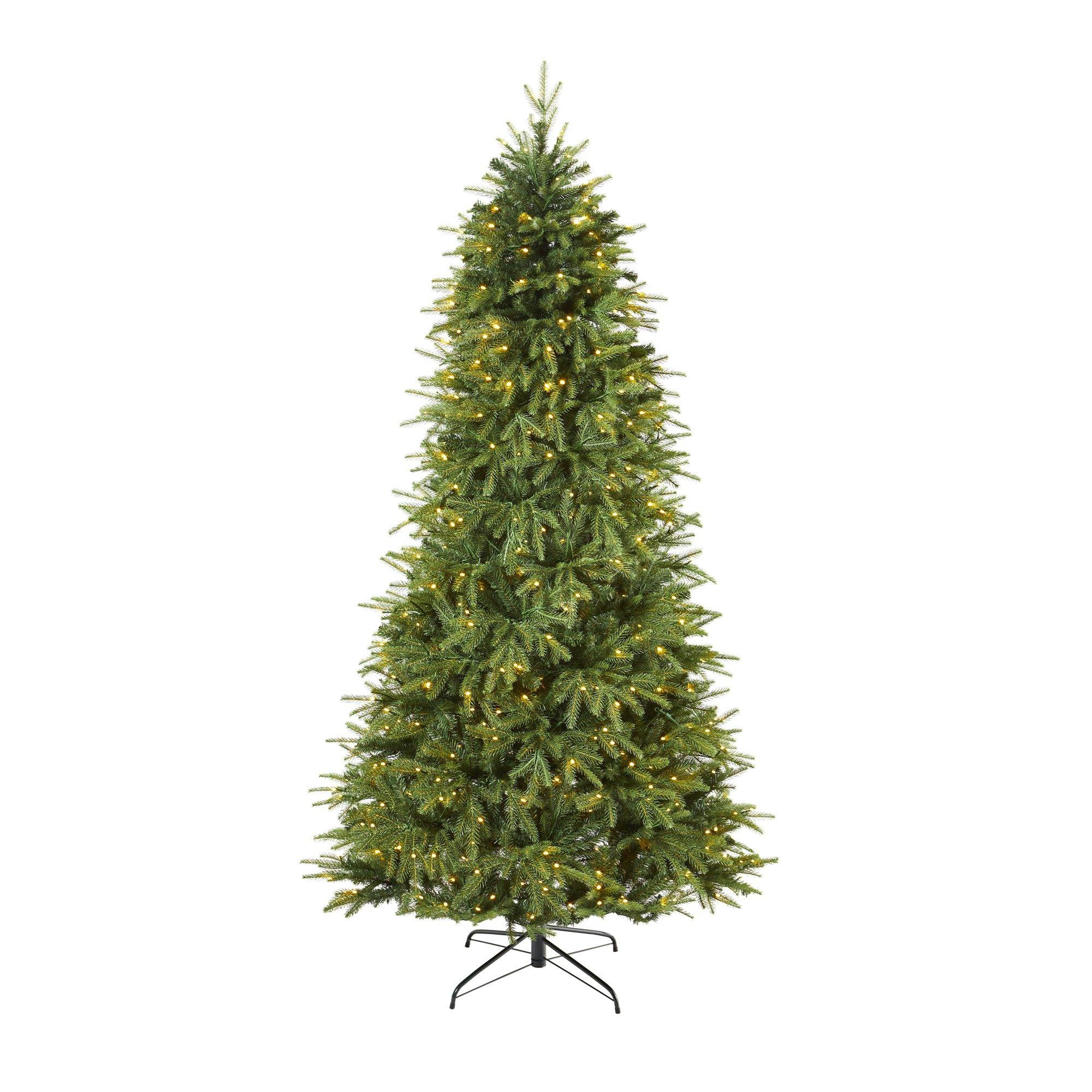 7’ Vancouver Fir “Natural Look” Artificial Christmas Tree with 500 Clear LED Lights and 254... | Nearly Natural