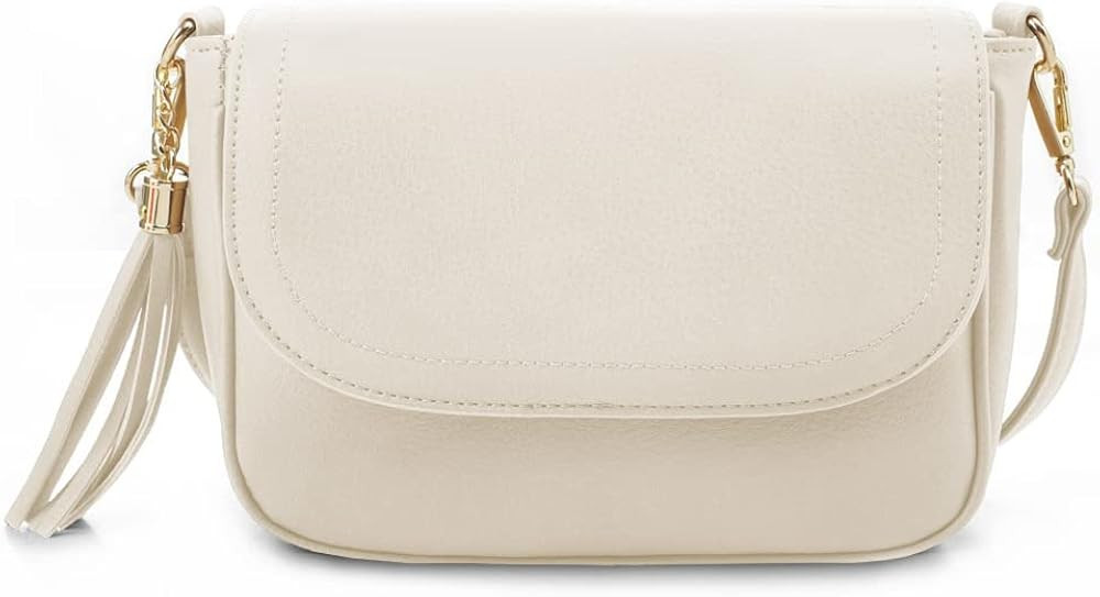 EVVE Crossbody Bags for Women - Flap Saddle Purse Style | Amazon (US)