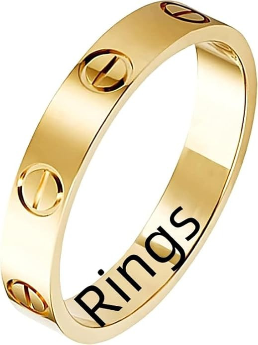 Love Rings Titanium Steel Promise Best Gifts for Men Women Girls Wedding Engagement Valentine's D... | Amazon (US)