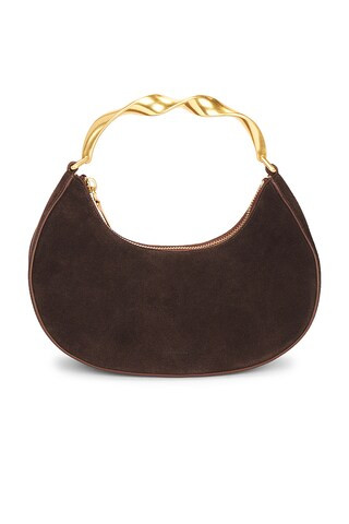 SIMKHAI Nixi Twist Handle Bag in Cacao from Revolve.com | Revolve Clothing (Global)