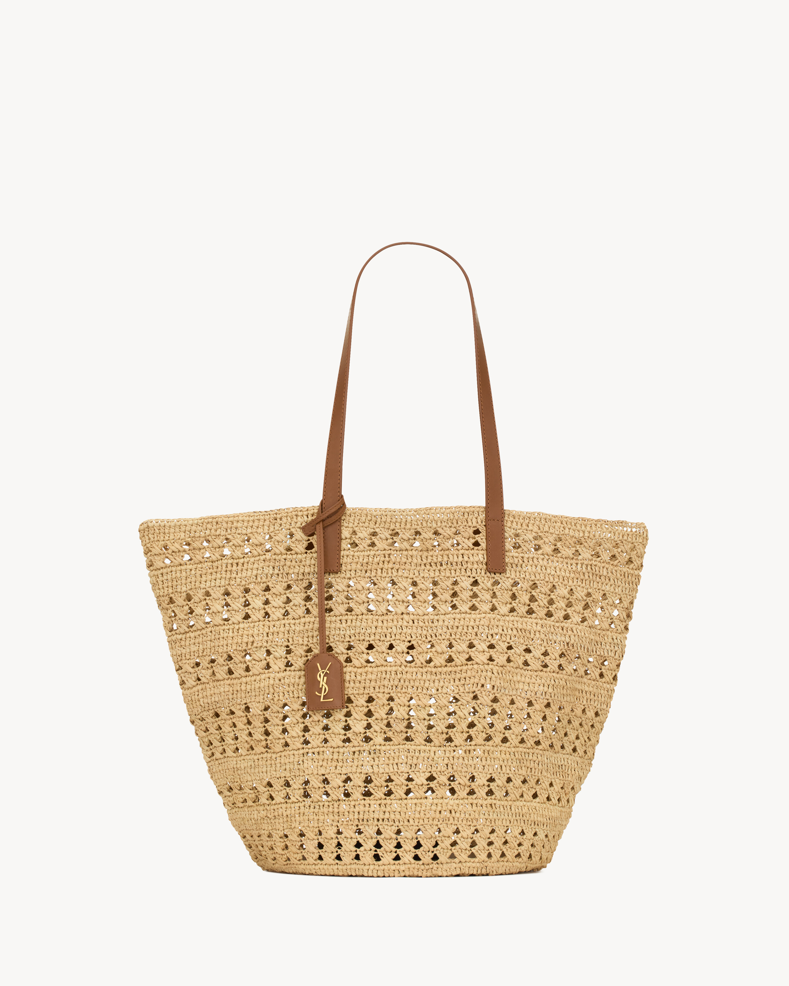 panier medium bag in raffia | Saint Laurent Inc. (Global)