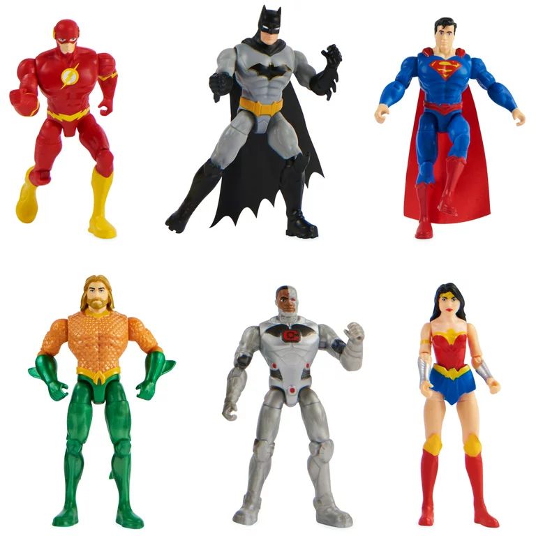 DC Comics, Justice League 6-Pack 4 inch Action Figures - Walmart.com | Walmart (US)