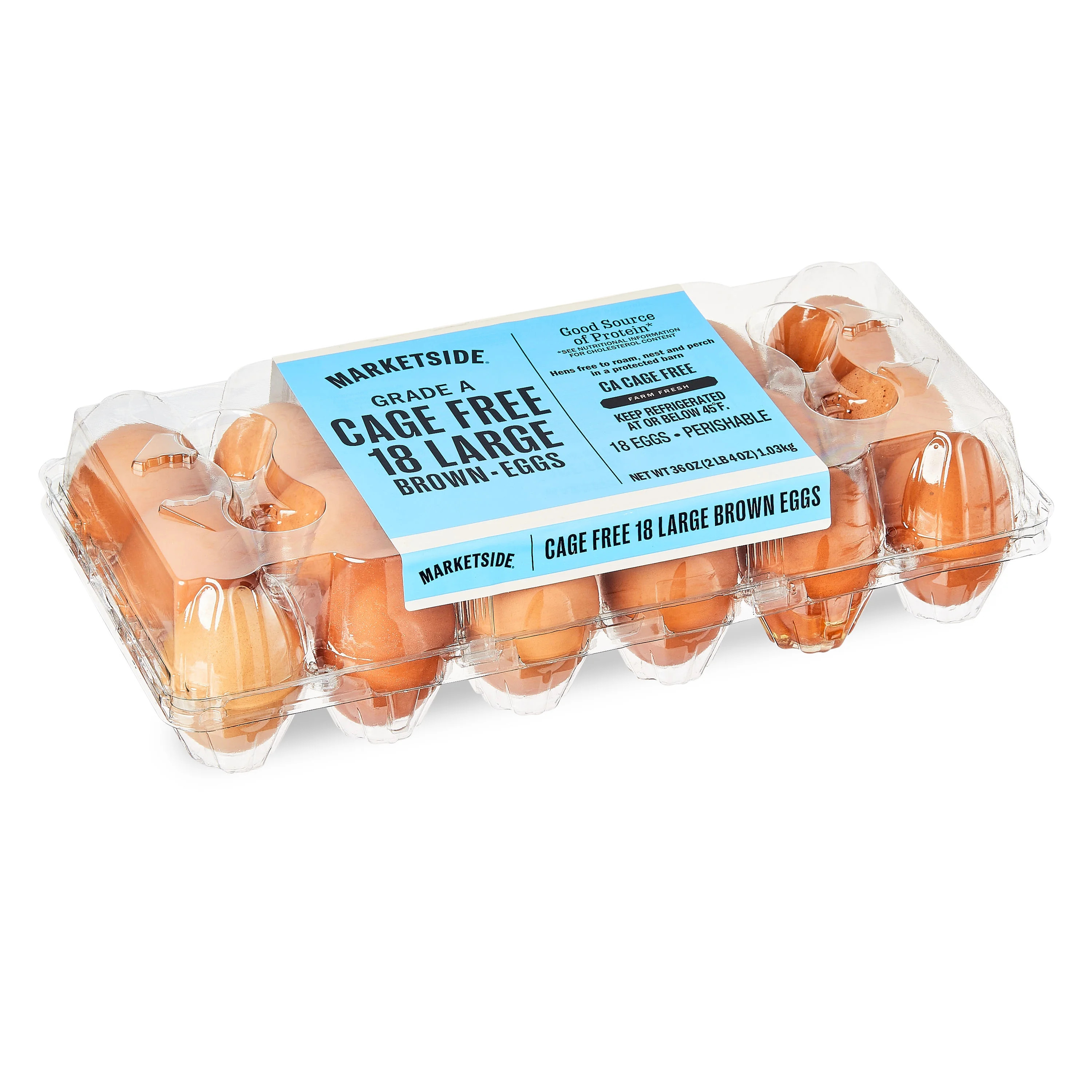 Marketside Cage-Free Large Brown Eggs, 18 Count | Walmart (US)
