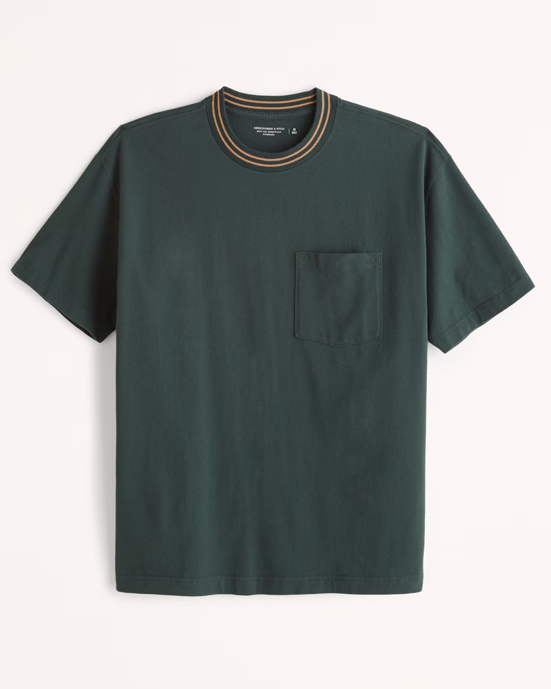 Men's Essential Oversized Pocket Crew Tee | Men's Tops | Abercrombie.com | Abercrombie & Fitch (US)