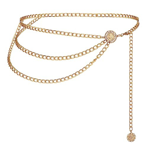 WLLHYF Metal Waist gold Chain Belts Belly Jewelry body Bra Sexy Chain Fashion Multilayer Dress Accessories Adjustable Waistbands Body Decorate for Women Skirt Pants | Amazon (UK)