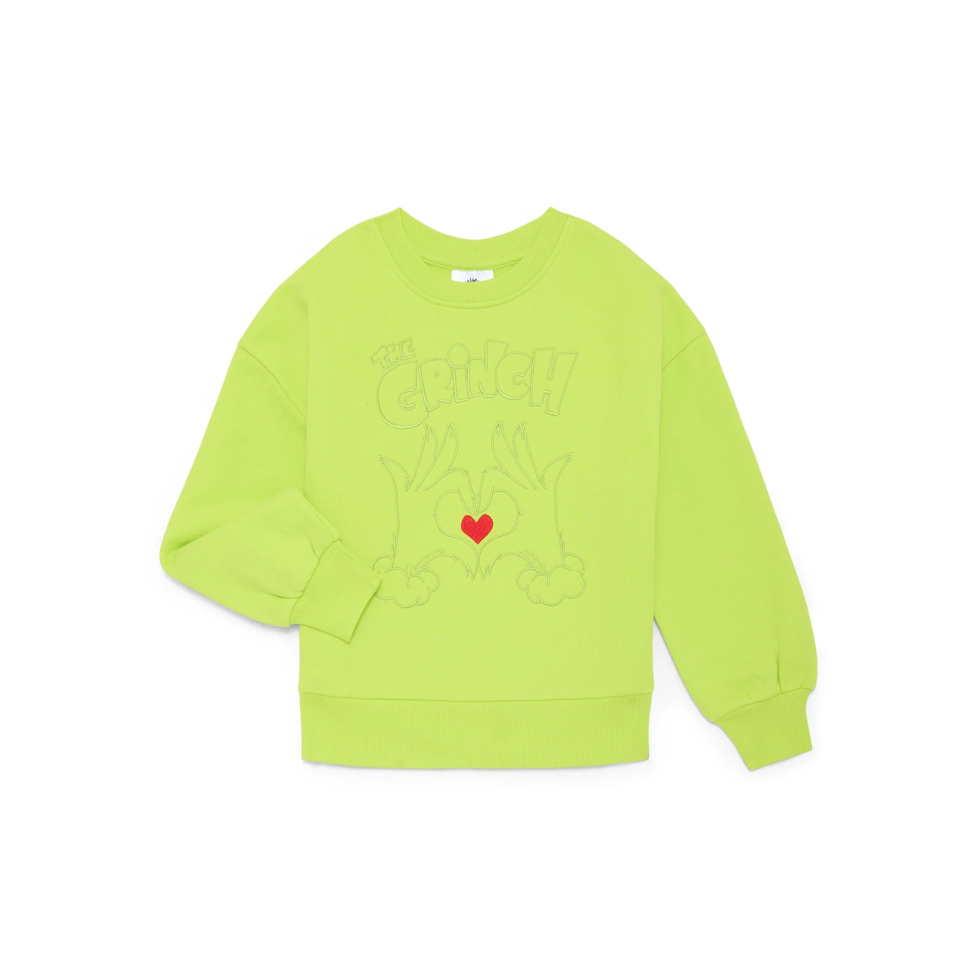 Dr. Seuss Grinch Girls Graphic Fleece Sweatshirt, Sizes 4-16 | Walmart (US)