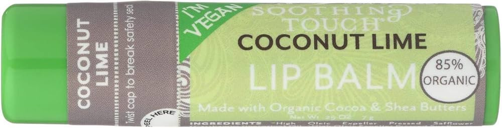 Soothing Touch Lip Balm Coconut Lime, Pack of 3 | Amazon (US)
