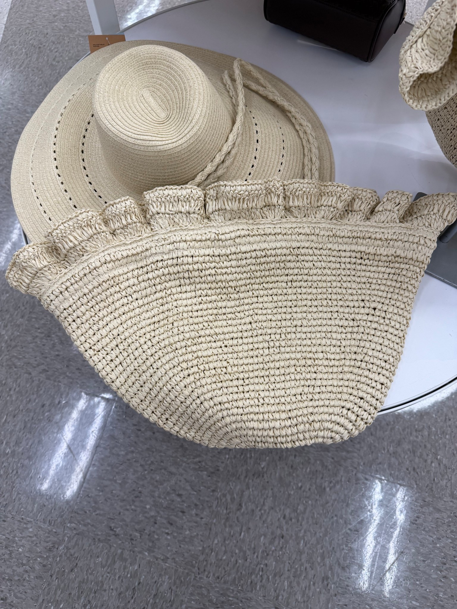 New straw tote bag and hat @Target 