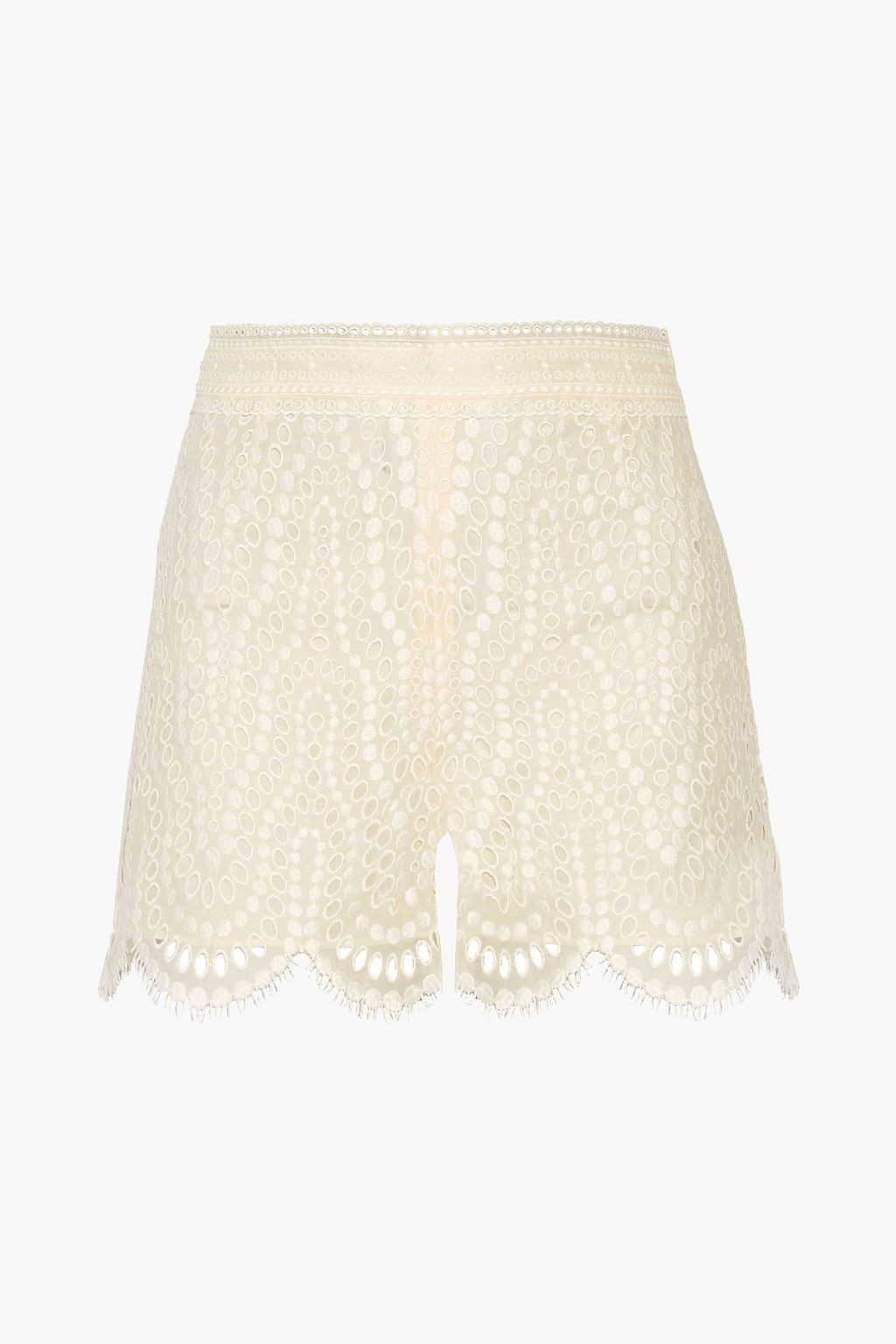 Broderie anglaise cotton-blend gauze shorts | The Outnet (US and CA)