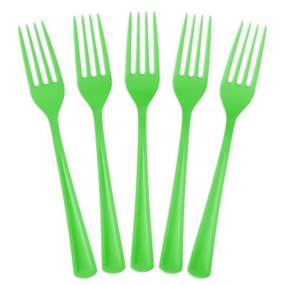 Heavy Duty Lime Green Plastic Forks - 100 Ct. | Target