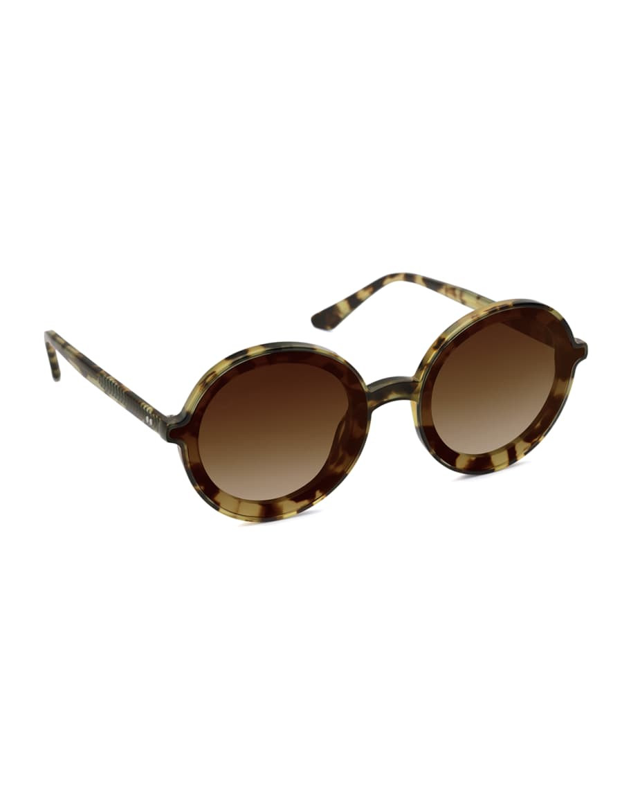 KREWE Louisa Oversized Round Acetate Sunglasses | Neiman Marcus