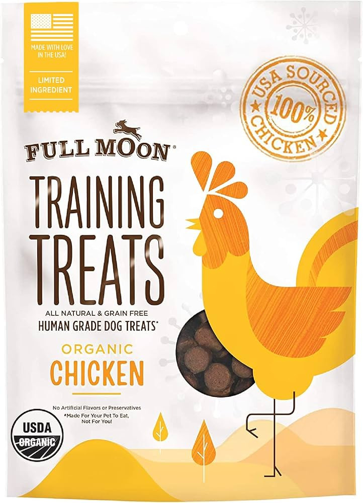 Full Moon USDA Organic Chicken Training Treats Healthy All Natural Dog Treats Human Grade 175 Tre... | Amazon (US)