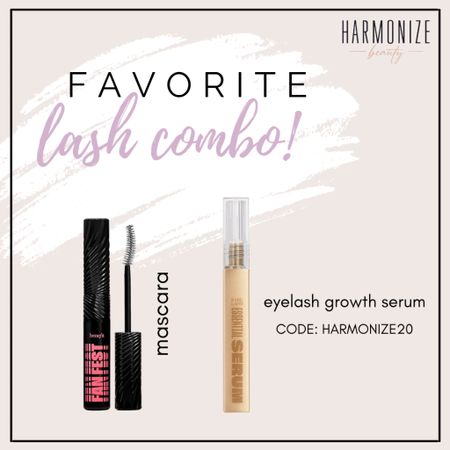 I’ve updated my favorite lash combo for ya! This eyelash growth serum is a miracle worker. My lashes are long because it works! Don’t forget to use my CODE: HARMONIZE20 at checkout. And my current mascara obsession, it lives up to the hype! 

#LTKbeauty