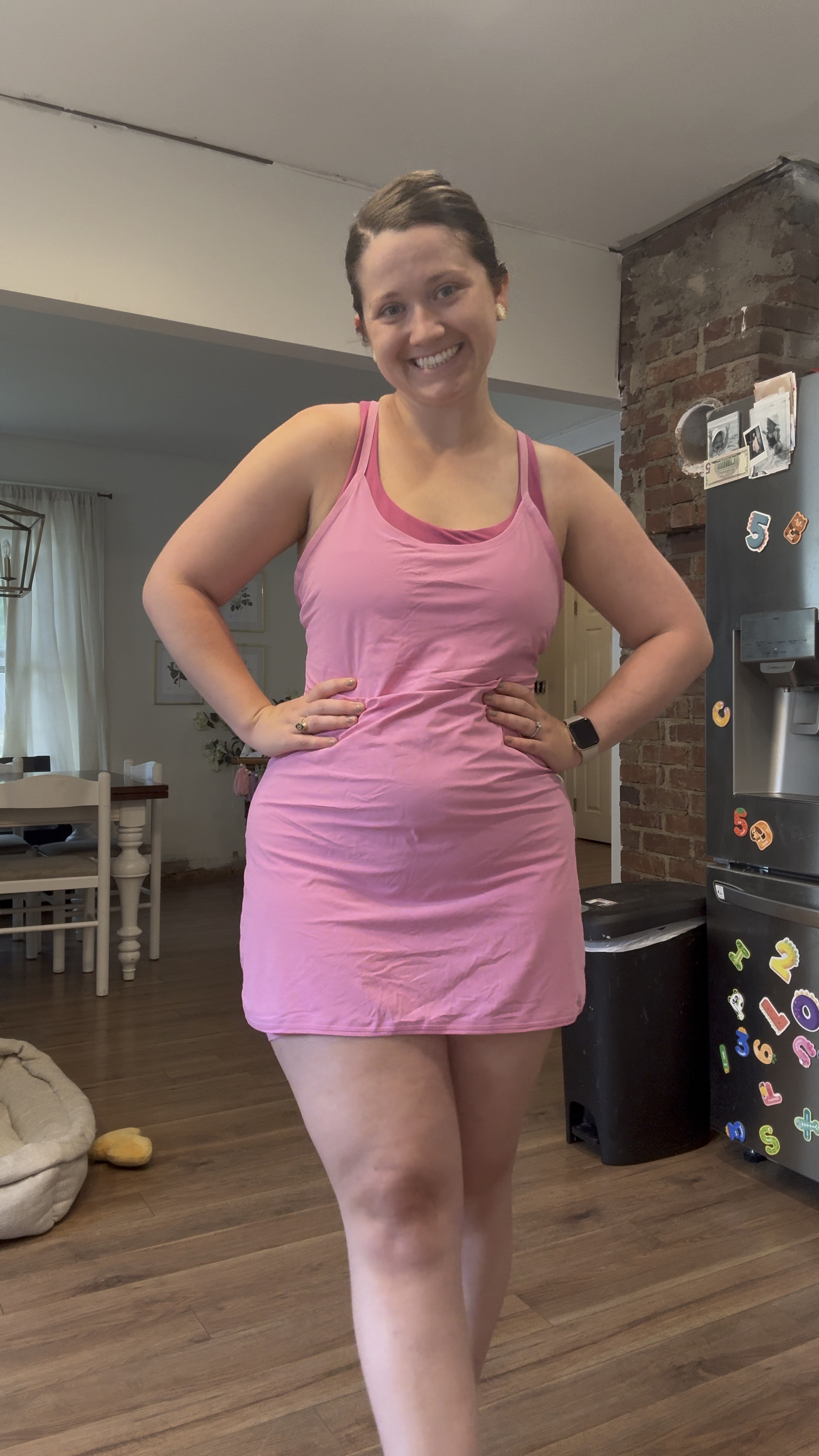 Exercise dress. Summer outfit  