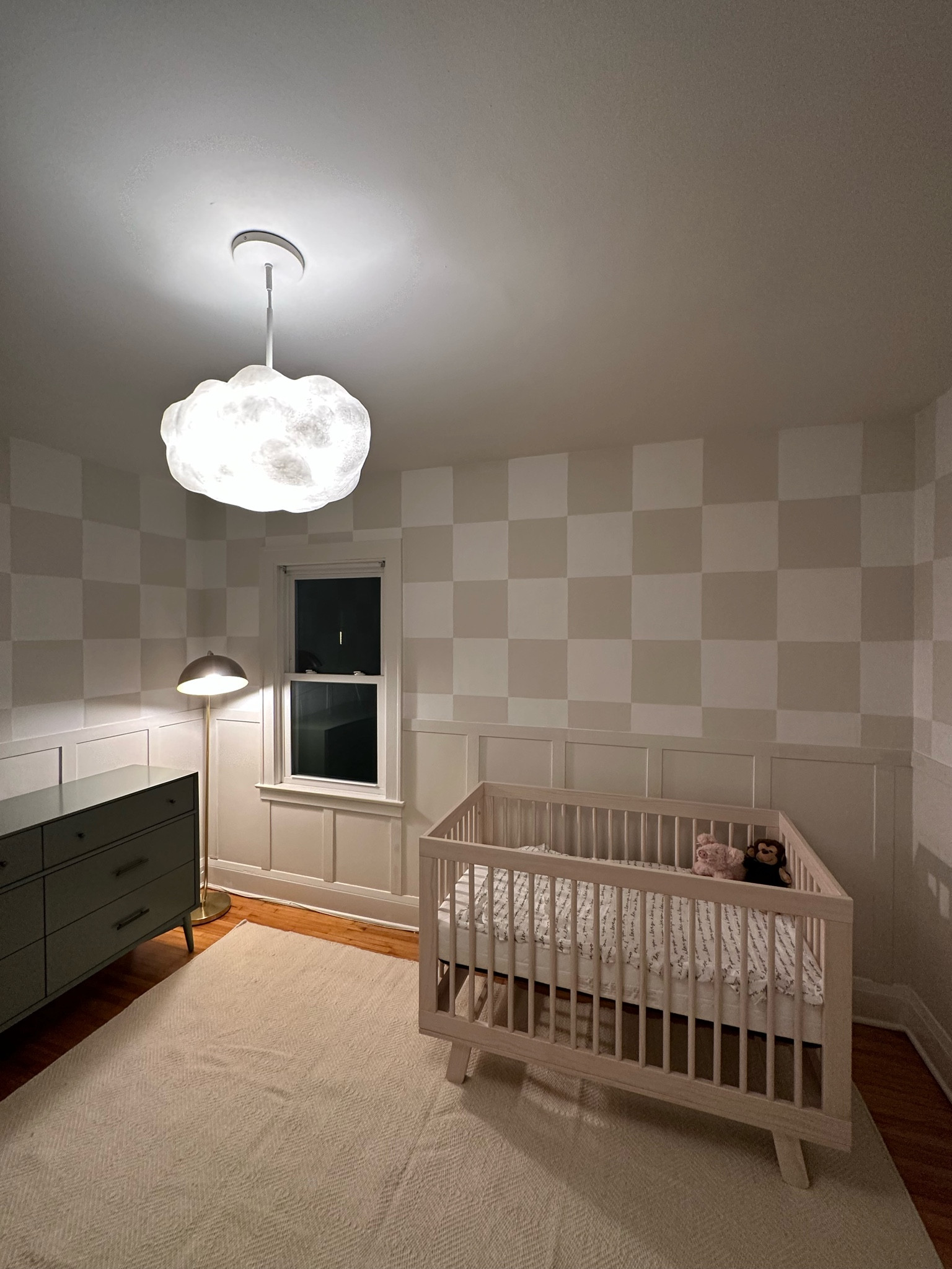 nursery progress photo!!! ❣️



keywords:
gender neutral nursery decor inspo / neutral crib, wooden crib, nursery rug, neutral rug, green dresser, nursery dresser, cloud light 

#LTKhome #LTKbaby #LTKFind