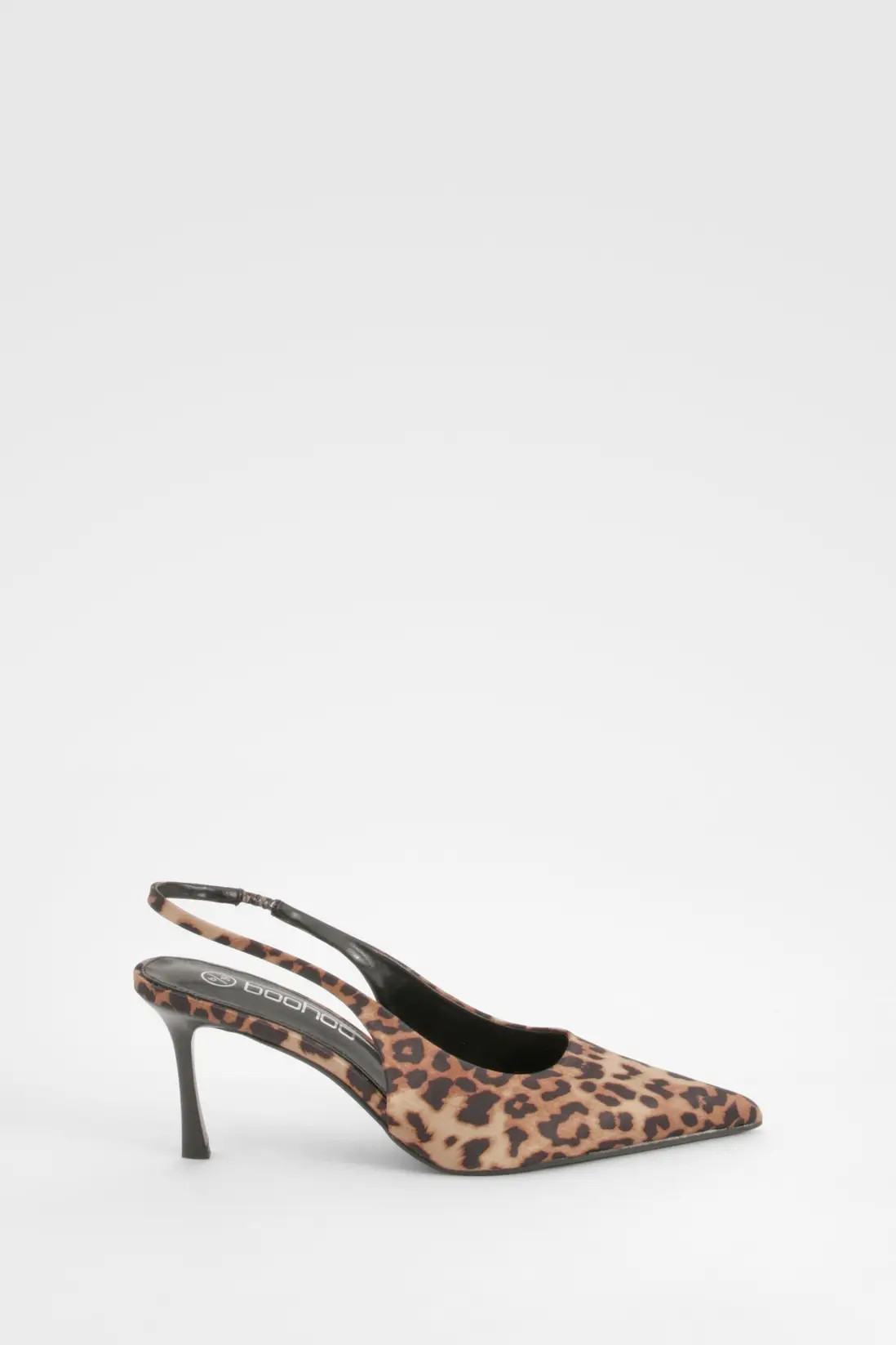 Leopard Slingback Court Heels | Boohoo | Boohoo.com (UK & IE)
