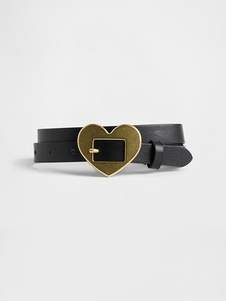 Kids Vegan-Leather Heart Belt | Gap Factory