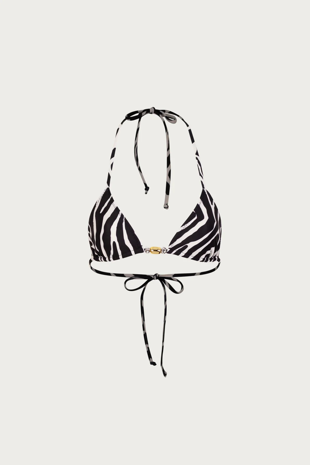 Stone Beaded Triangle Top (Zebra) | SAME