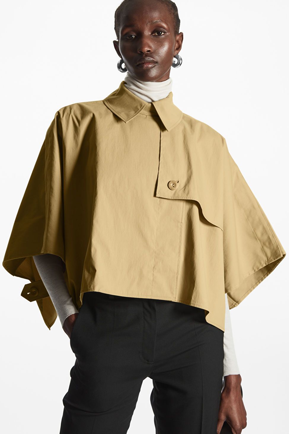 CROPPED TRENCH COAT CAPE | COS (US)