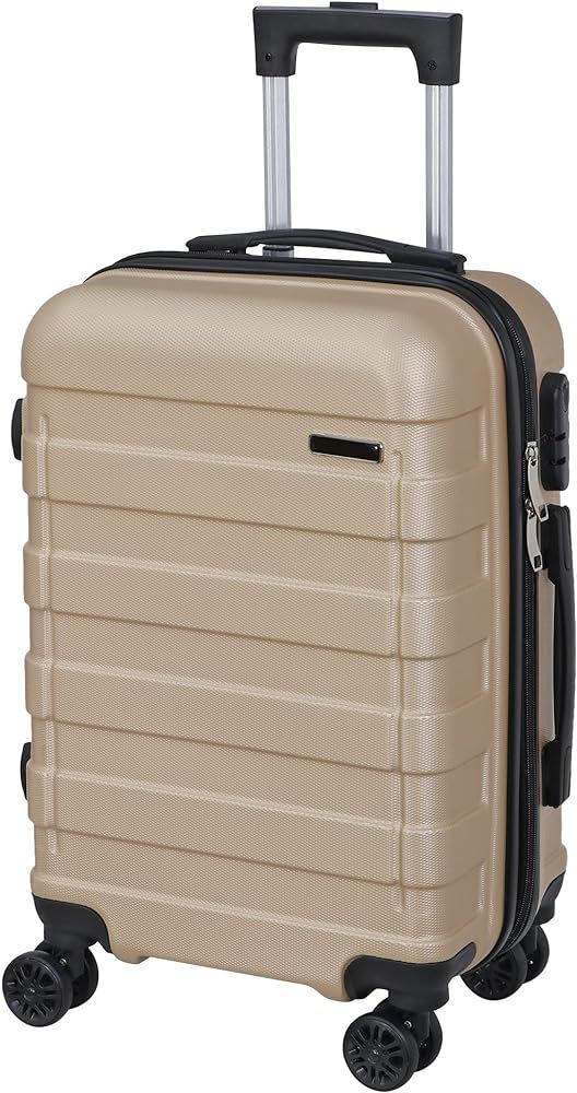 SUPER DEAL 21 Inch Expandable Suitcase Hardside Carry On Travel Luggage with Spinner Wheels Heigh... | Amazon (US)