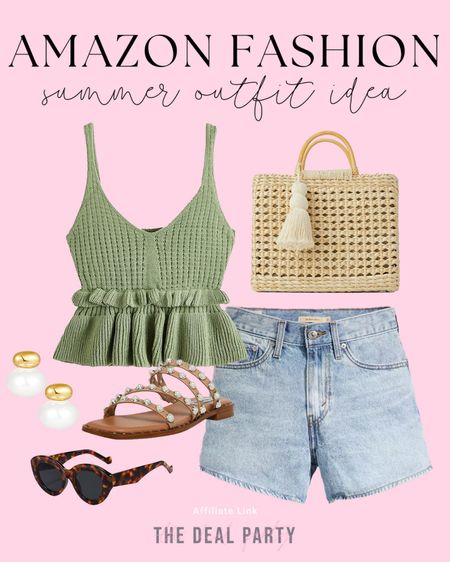 Amazon summer outfit idea | elevated casual summer outfit | summer sweater tank | Levi’s shorts 

#LTKStyleTip #LTKFindsUnder100 #LTKSeasonal