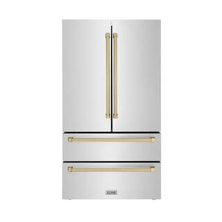 Autograph Edition 36 in. 4-Door French Door Refrigerator with Internal Ice Maker in Stainless Ste... | The Home Depot