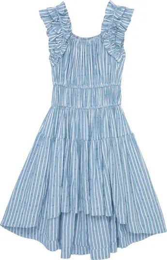 Habitual Kids Kids' Stripe Ruffle High-Low Dress | Nordstrom | Nordstrom