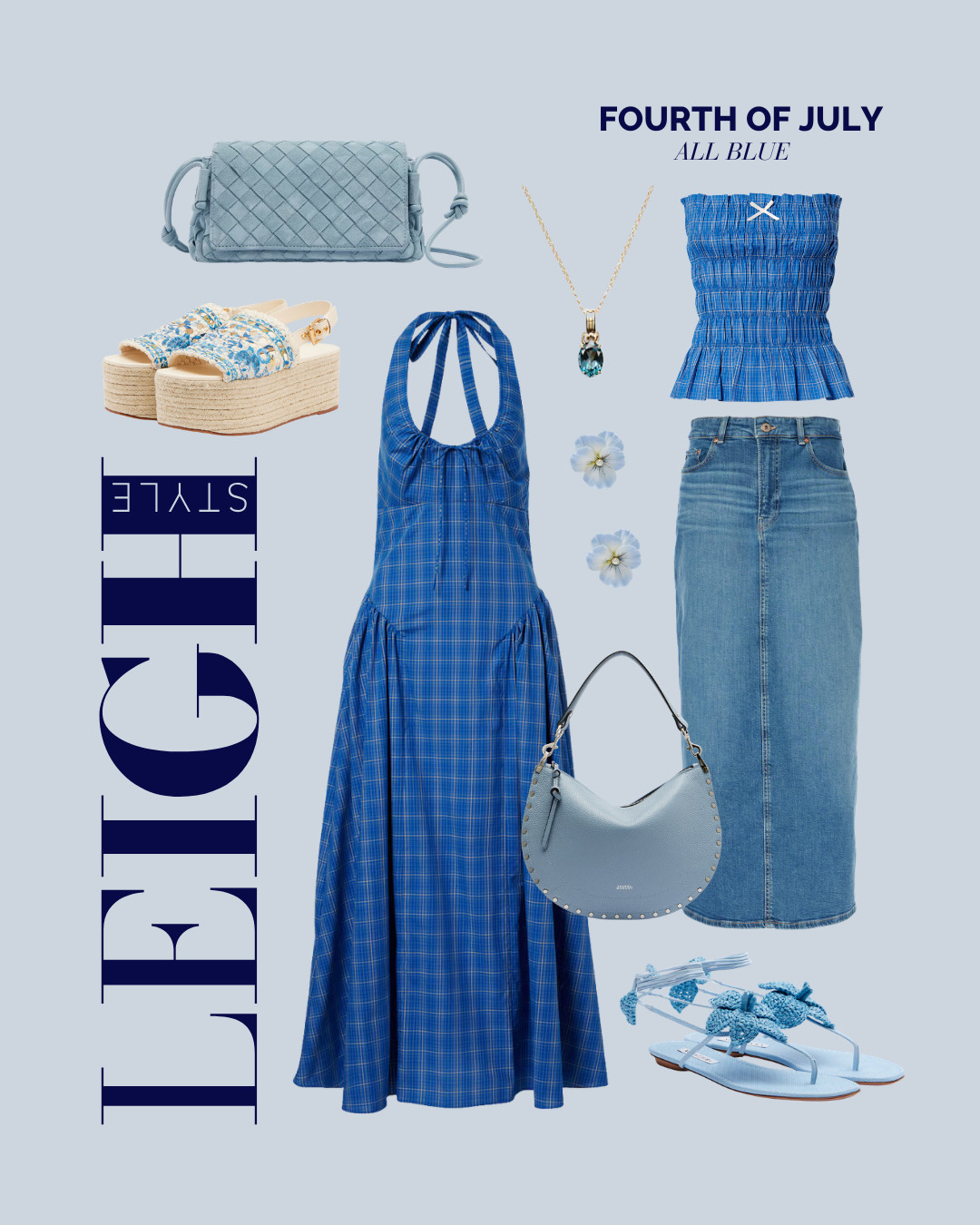 Switching things up for the Fourth of July with an all-blue look. 

#FourthOfJuly #4thOfJulyOutfit #BlueAesthetic #SummerStyle #DenimSkirt #SummerOutfits 

 #LTKootd #LTKBeauty