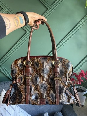 Dooney & Bourke Python Domet Buckle Satchel | eBay US