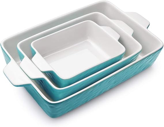 Krokori Baking Dishes, Casserole Dishes for Oven Lasagna Pan Deep Baking Pan Ceramic Bakeware Set... | Amazon (US)