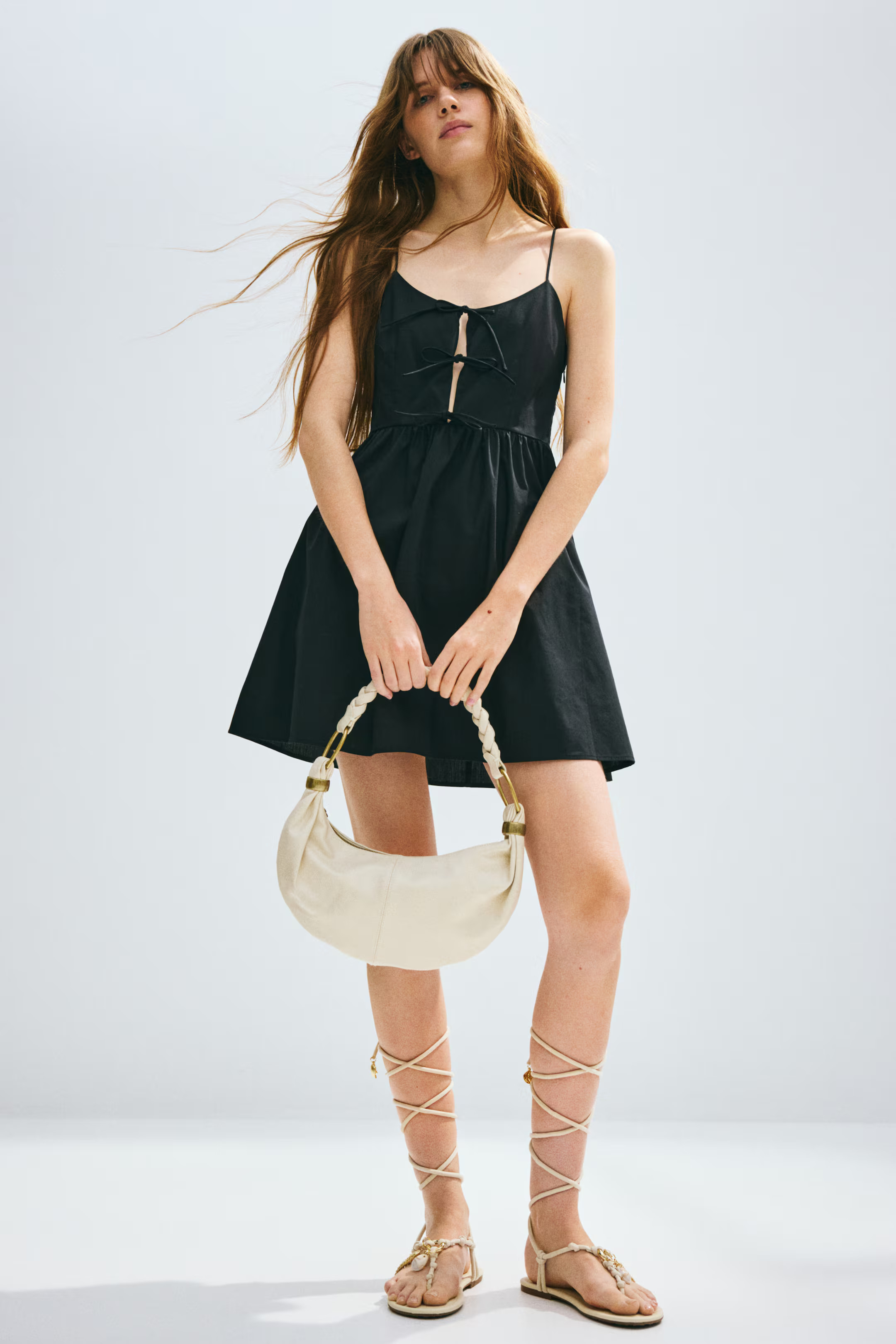 Abito in popeline con laccetti | H&M (FR, IT, ES, PT, BE)