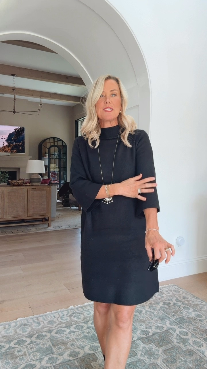 Love this black version of the mock neck sweater dress. Such a great neutral!
Dress: xs

#LTKootd #LTKOver40 #LTKSeasonal