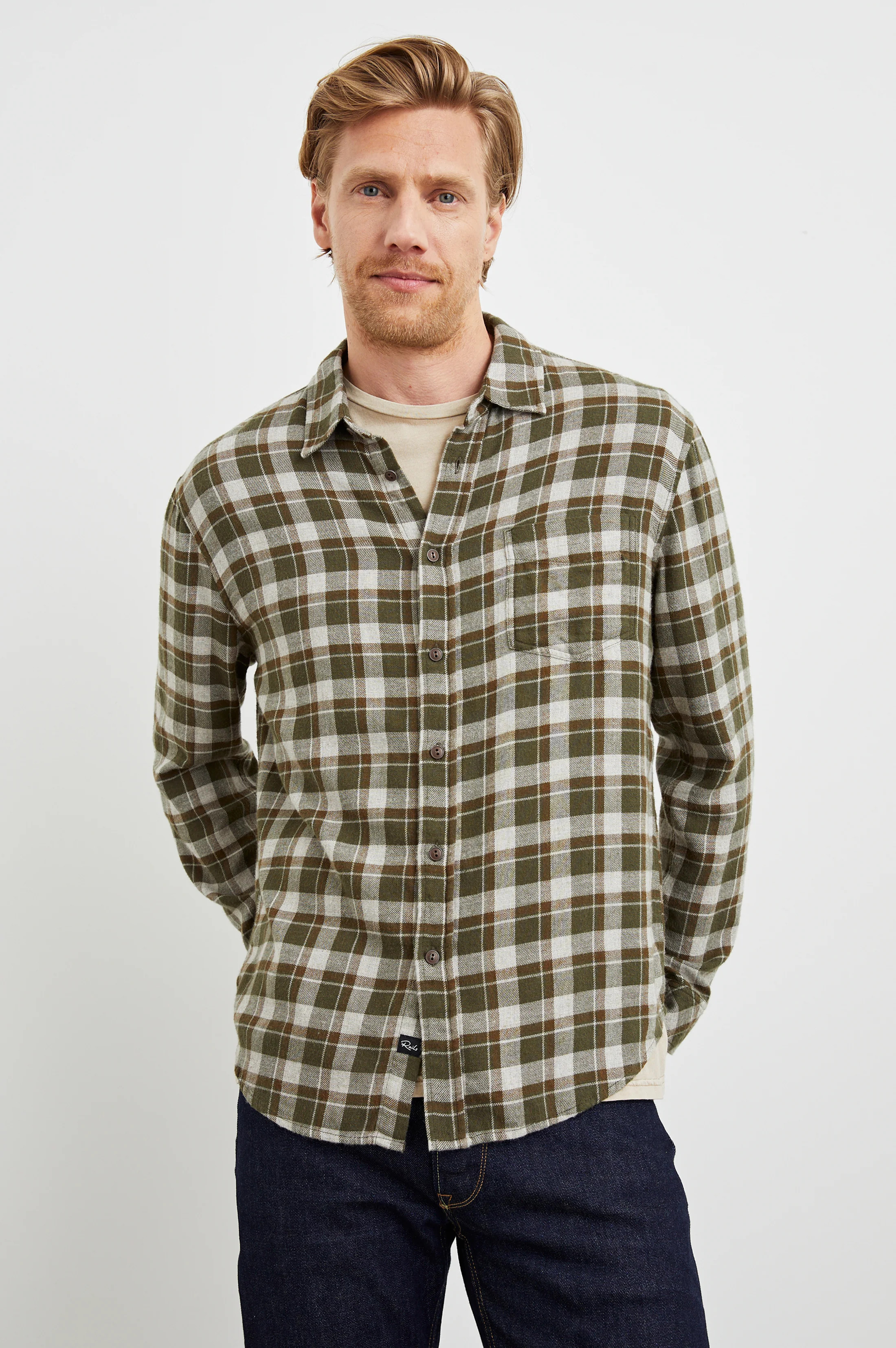LENNOX SHIRT - IGUANA GREY | Rails