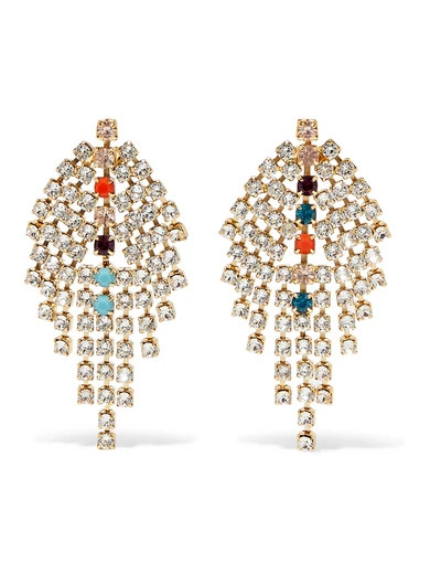 Isabel Marant - Gold-tone Crystal Earrings - Silver | NET-A-PORTER (US)