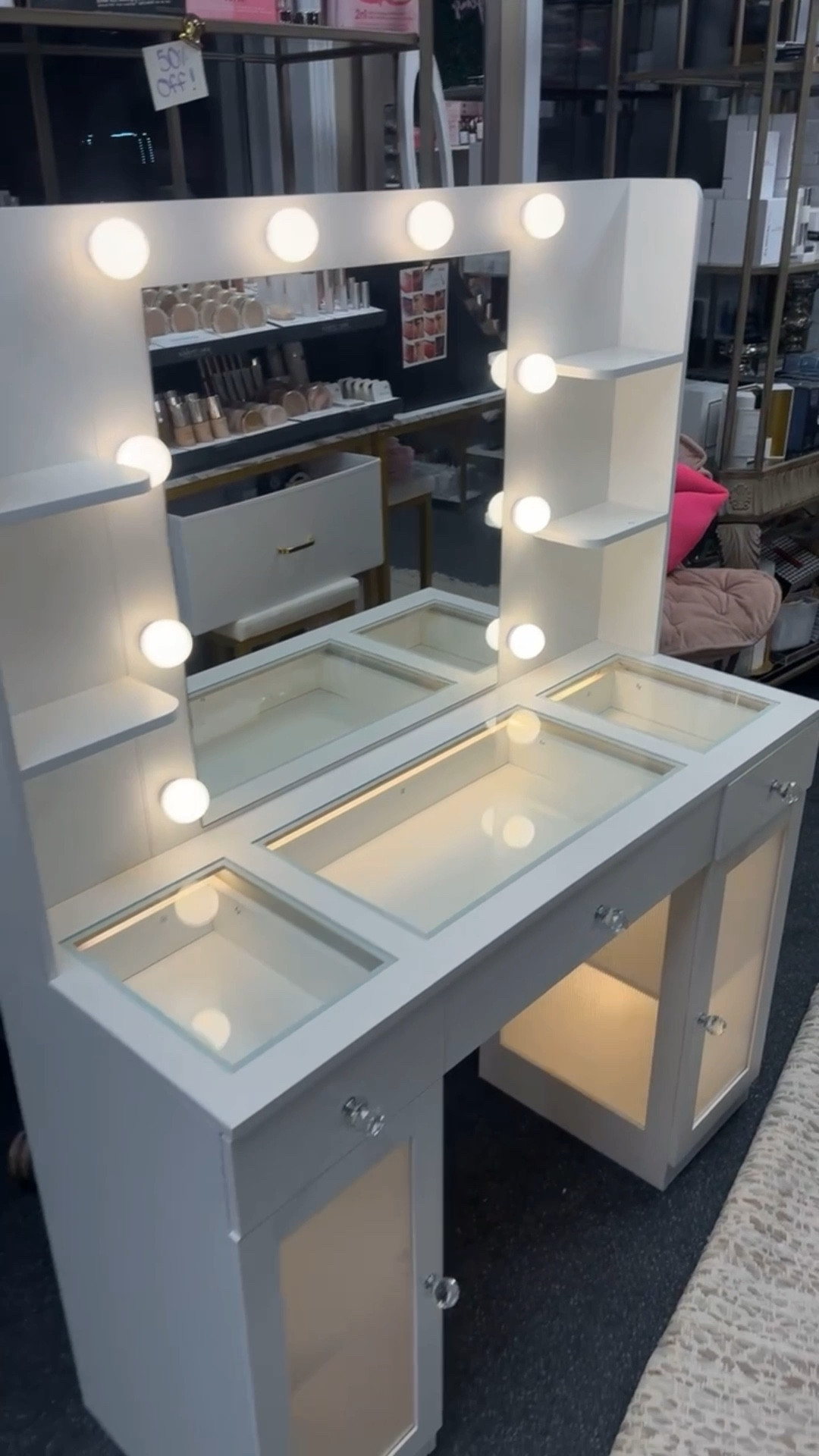 New vanity set up is perfect! Can’t wait to move all our products in and share more. 🤍

#LTKBeauty