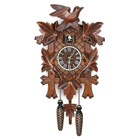 Black Forest Cuckoo Clock Retro Nordic Style Wooden Wall Clock with Bird Figure | Walmart (US)