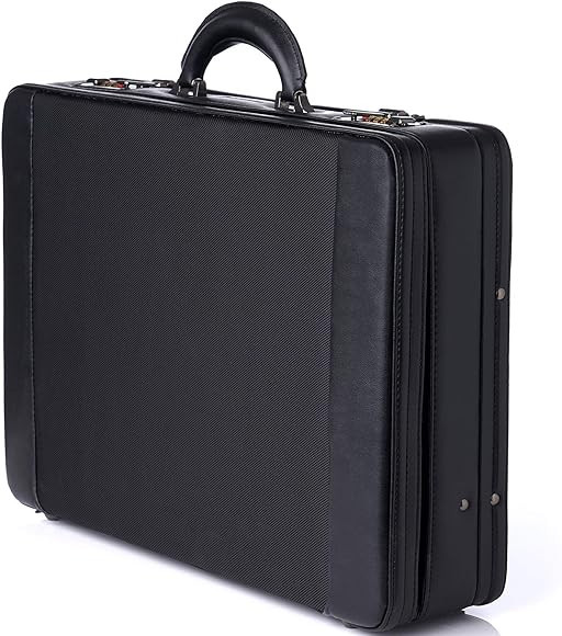 Alpine Swiss Expandable Attache Case Dual Combination Lock Hard Side Briefcase, Black | Amazon (US)