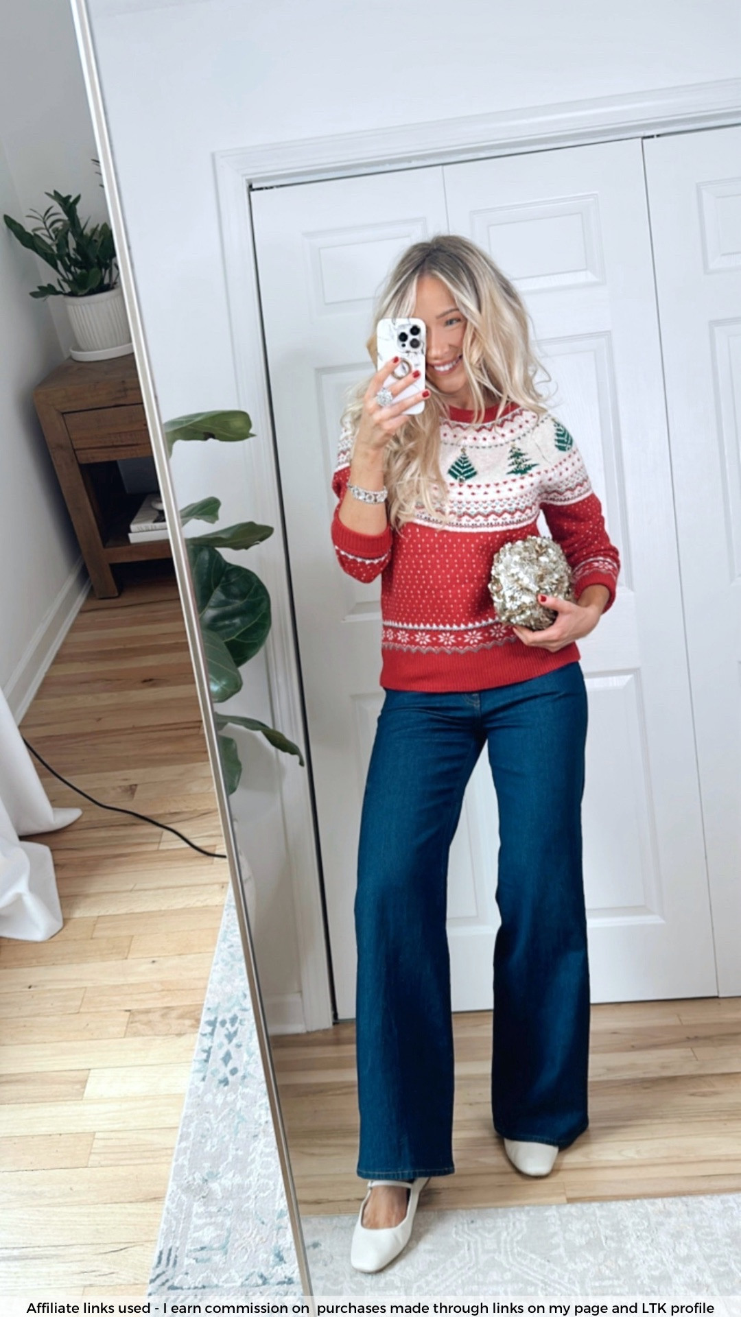 Walmart holiday sweater 

Casual Christmas outfit with jeans 

#LTKHoliday