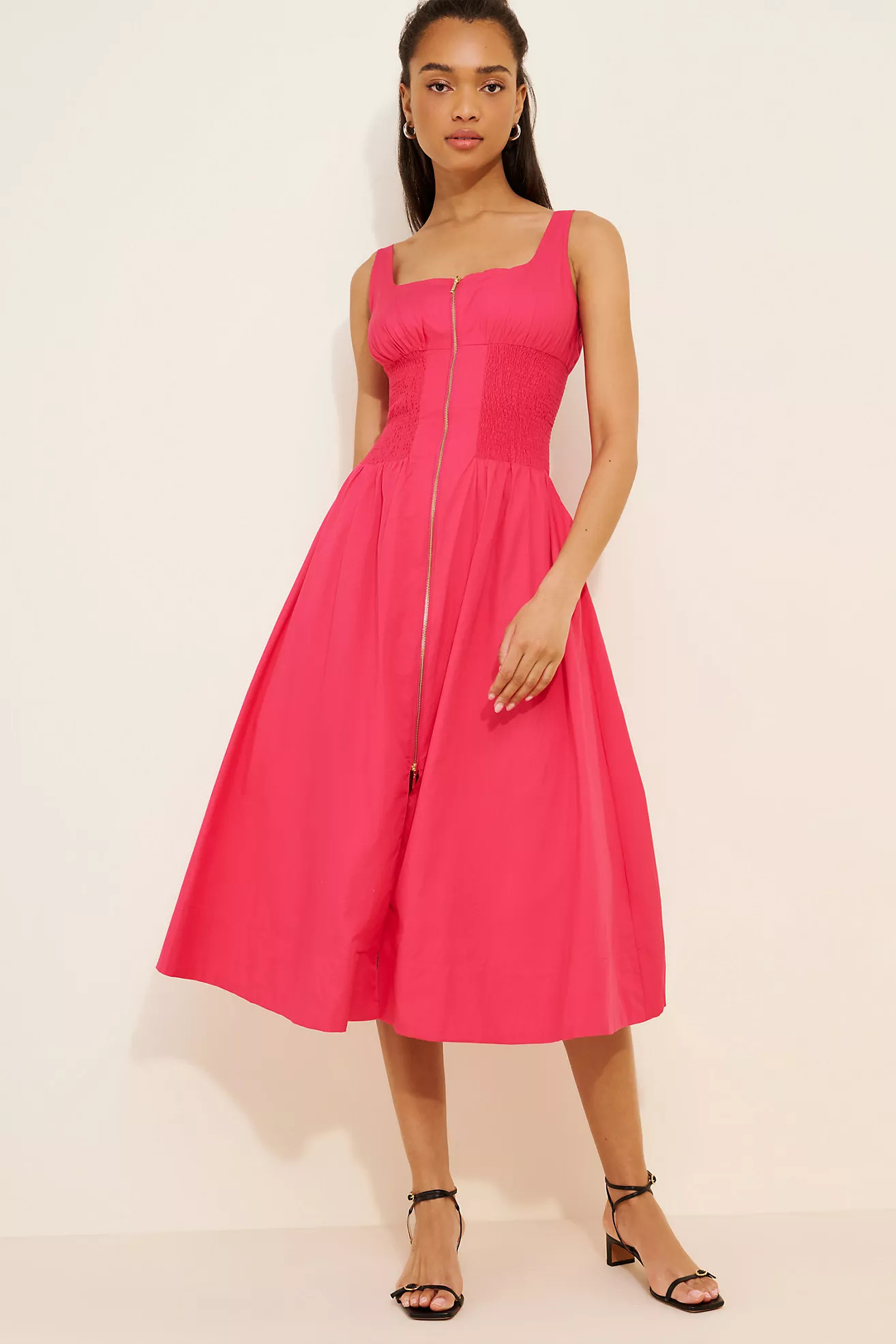 Square Neck Tommie Midi Dress Secondhand | Anthropologie (US)